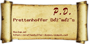 Prettenhoffer Dömös névjegykártya